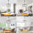 Modern 4-Light Farmhouse Chandelier With Crystals - Black Metal For Kitchen, Dining Room, Living Room
