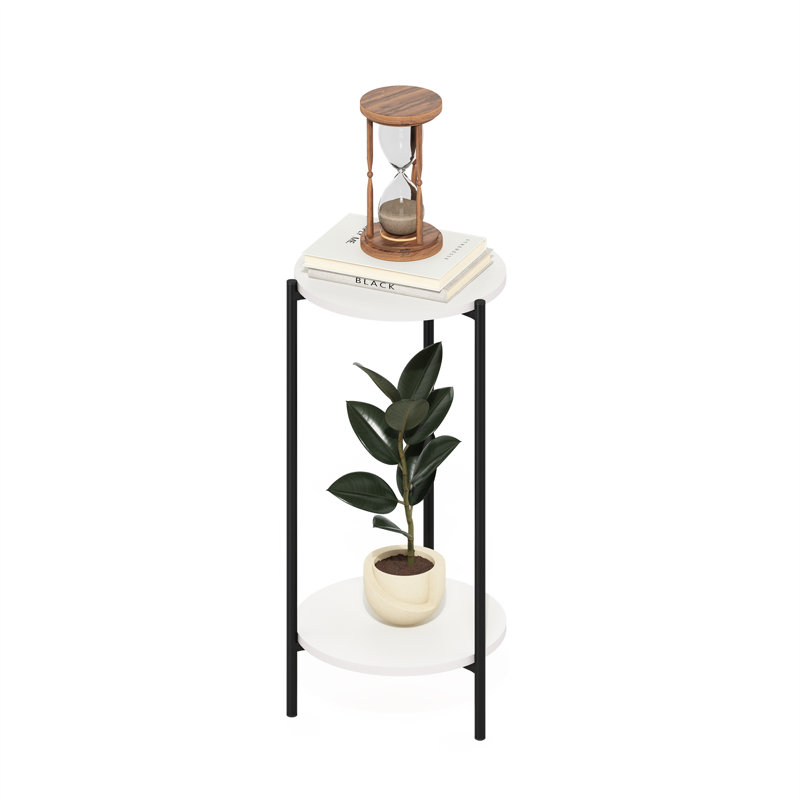 Grande table de bout Caureen, H 23,62 po x l 11,57 po x P 11,57 po, Blanc