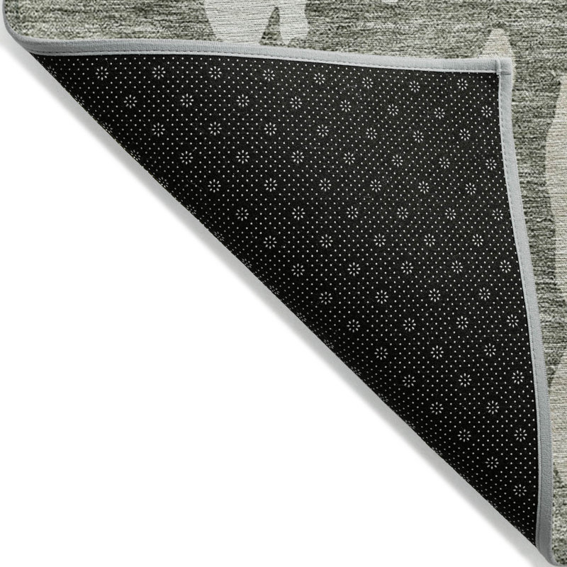 Tapis intérieur lavable abstrait 3 pi x 5 pi Sage