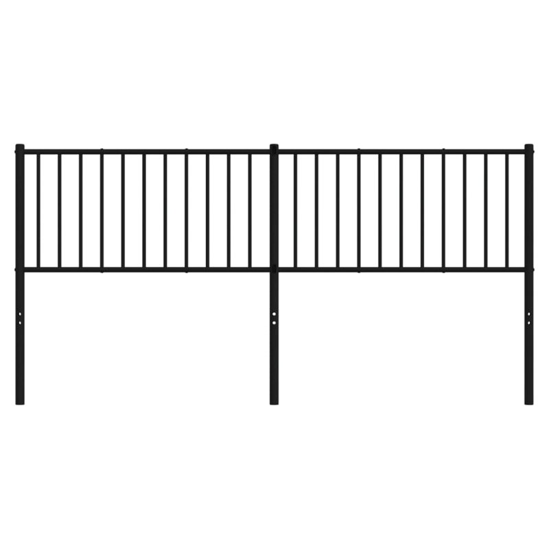 Demarrio vidaXL Durable Metal Headboard, Modern Style, Black, California King