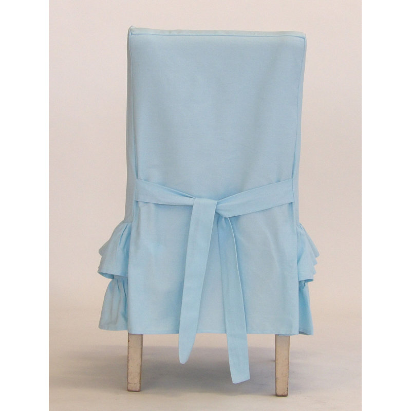 Housse à jupe pour chaise de salle à manger, Bleu pâle