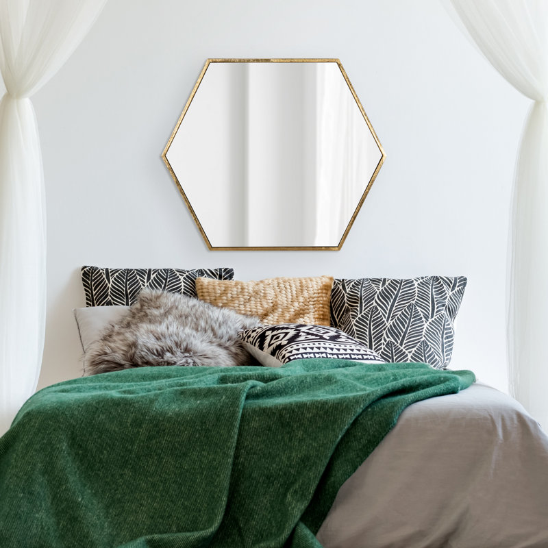 Breckler Metal Mirror, 25.75" x 22", Gold