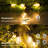 48FT 15-Bulb Solar-Powered Outdoor Standard String Lights, Shatterproof, Weatherproof, Dusk to Dawn On/Off