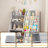 Kids Bookcases With Storage, Gray Mdf Modern Organizer For Playroom