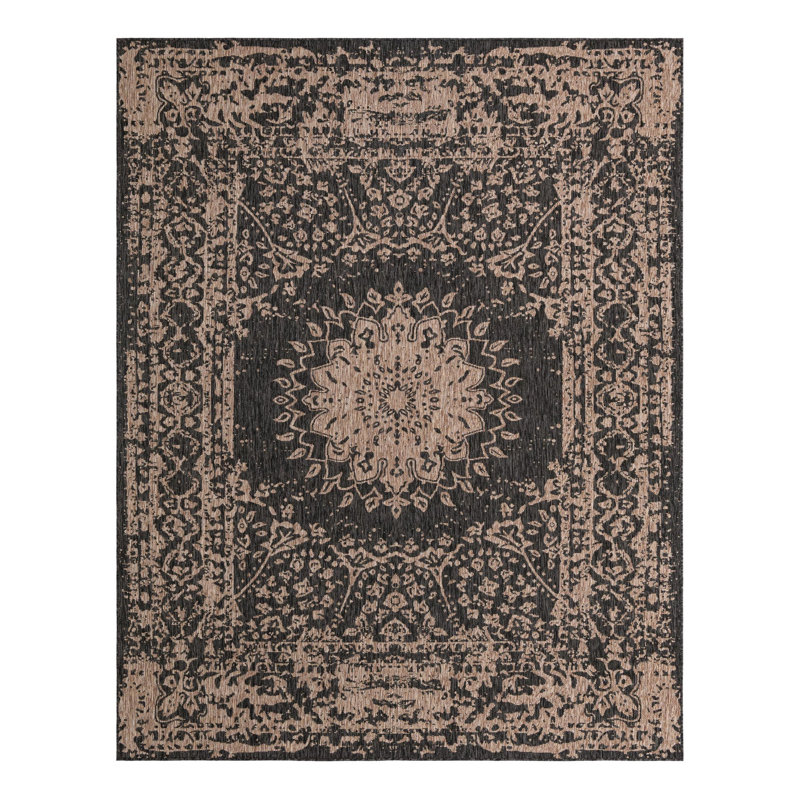 Tapis intérieur / extérieur Ornate Lamotte, Rectangle 7 pi 10 po x 10 pi