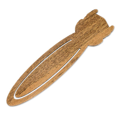 Jariyah Wisdom of the Owl Recycled Teakwood Bookmark