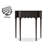 Black Solid Wood Half-circle Console Table