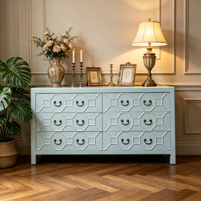 Armoire de vestibule française rétro bleu clair