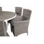 Akia 6 - Person Patio Dining Set with Round Table , Cushions Included-1648075837