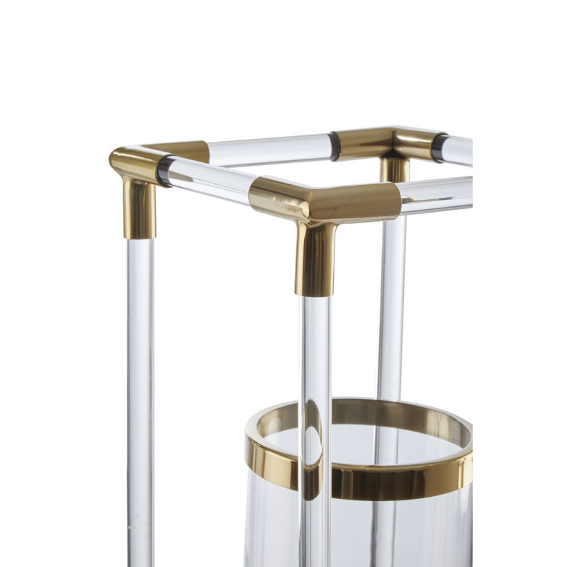 Ann Tabletop Lantern, Gold, 45 cm H x 24 cm W x 24 cm D