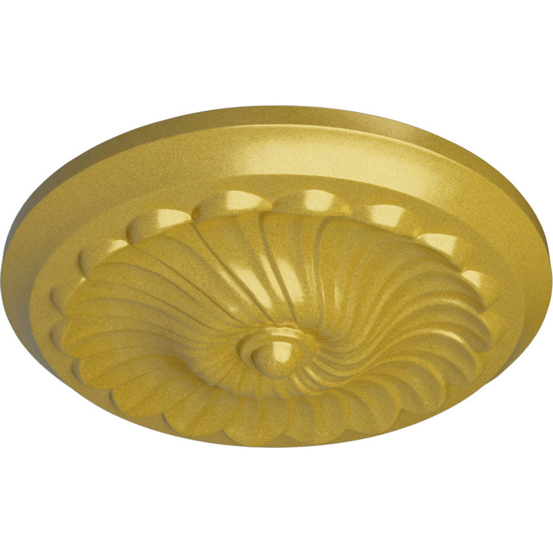 Médaillon de plafond en spirale Endurathane, Doré intense