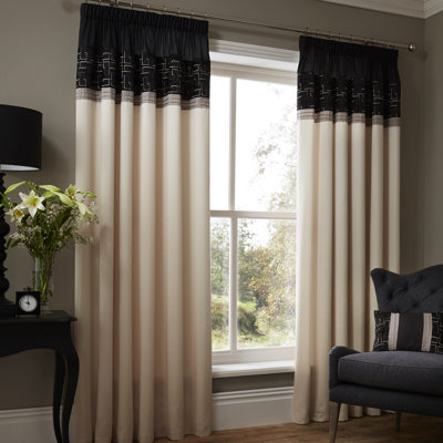 Geo Embellished Curtain Panels