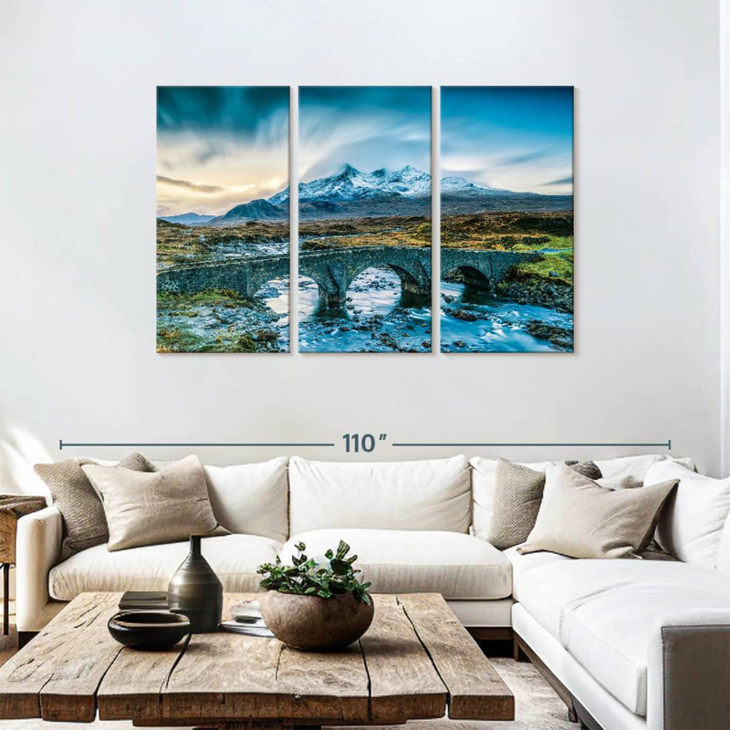 Lilie Sligachan Bridge et Cuillin Hills, H 48 po x l 74 po