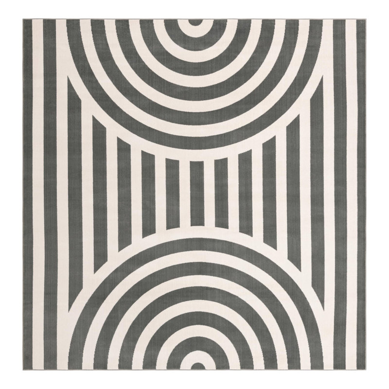 Unique Loom Lines Whimsy Kids Rug, Square 7'10"