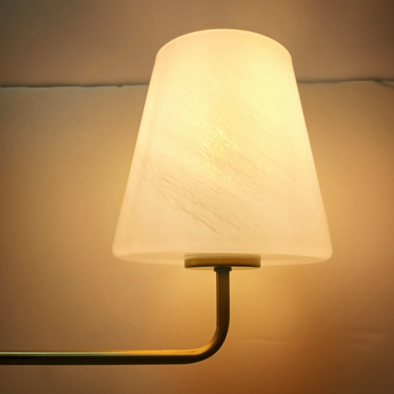 Lavoix 2-Light Modern Dimmable Linear Chandelier with Adjustable Height and Glass Shades