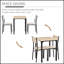 Ensemble de table de salle à manger compacte 3 pièces avec tabourets, idéal pour les petits espaces et les appartements modernes, conception peu encombrante
