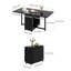 Black Foldable Dining Table Retro Design, Mobile on Casters with Storage Compartment, Space-Saving 1.3/1.5 Metre Long Table for Kitchen, Apartment, 4-6 Person Fully Assembled, No Assembly Required.(Without Chairs)-1180971936