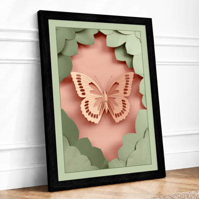 Layered Butterfly Botanical - Framed Print