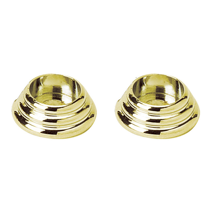 Traditional Brass Rose / Rosette, Polished Brass, 3.3"H x 3.35 W x 1"D