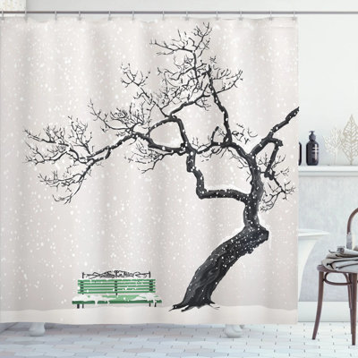 Clovis Shower Curtain with Hooks Included