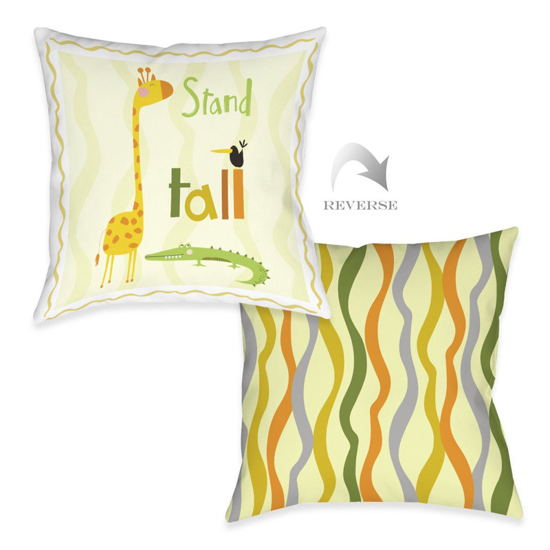Jungle Pals Throw Pillow, 18" x 18"