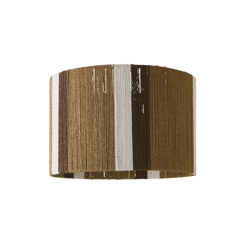 30cm H Wicker Drum Pendant Shade ( Slip-On ) in Brown