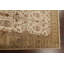 Tapis ivoire / brun en laine noué à la main de conception unique 6 pi 6 po x 9 pi 6 po New Age