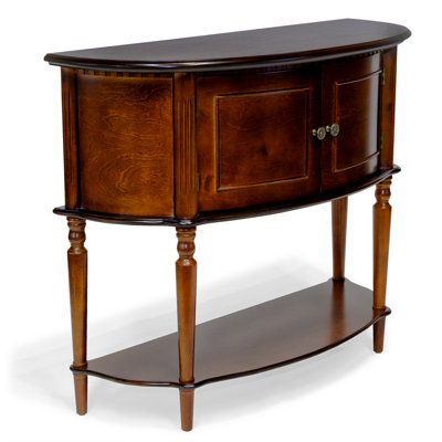 Emilio Classic Accents, Dining Buffet Cabinet with Mounted Interior Glass Stemmed Glass Rack