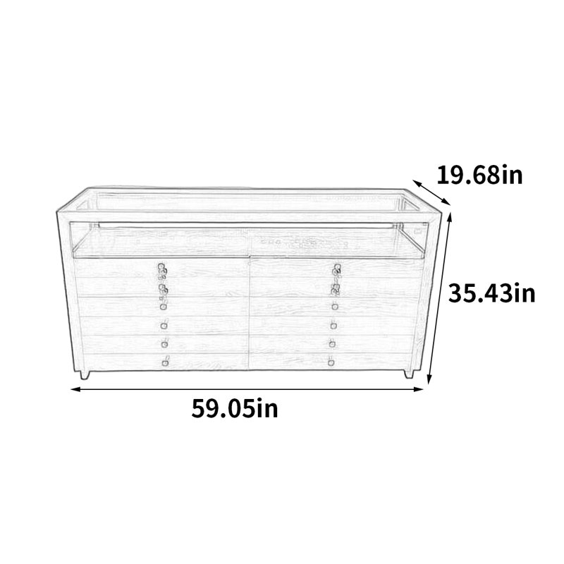 Armoire pour îlot Fashion, H 35,43 po x l 59,05 po x P 19,68 po