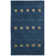 Tapis bleu en laine tissé à la main à pois Pixley