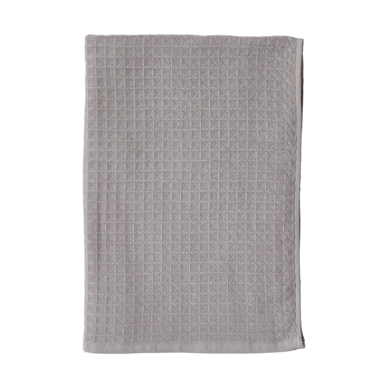 Waffle Twist Waffle Hand Towel, Gray