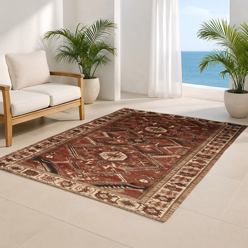 Tapis d'intérieur et d'extérieur brun Persian, Rectangulaire 2 pi x 3 pi