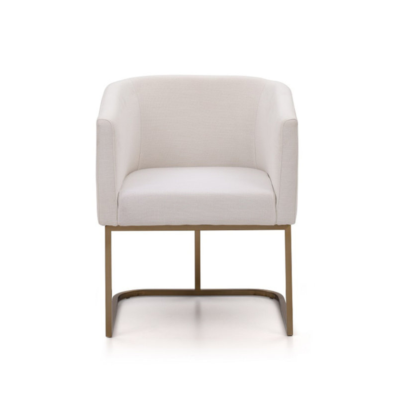 Fauteuil rembourrée Echo, Blanc cassé