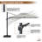 Aleksandrs 130'' Outdoor Square Cantilever Umbrella-142540606