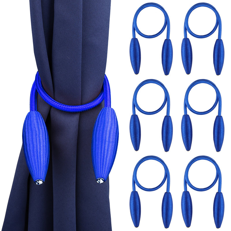 Embrasse de rideau en tissu 3 po Caden, Bleu