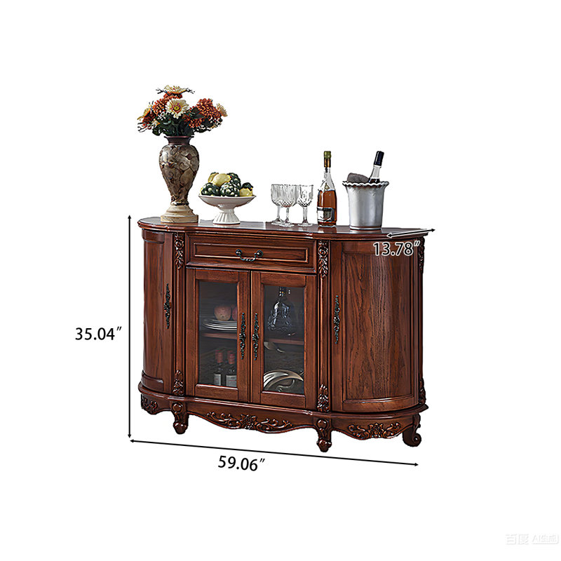 Armoire de salle à manger 59,06 po, H 25,04 po x l 59,06 po x P 13,78 po