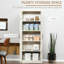 Armoire de rangement de salle à manger à 5 tablettes, garde-manger autoportant de 63 po avec 2 portes, blanc pour et pièce, portes