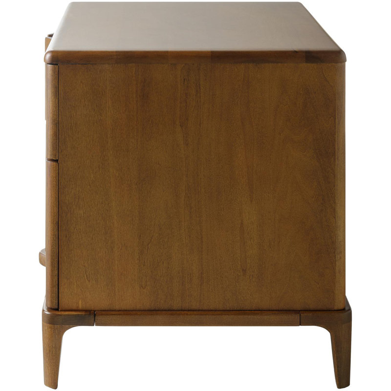Grande Walnut Poplar Modern Nightstand