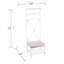 Banc pour hall d'entrée avec rangement - blanc vieilli