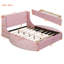 Upholstered Platform Bed, Storage Bed With Wingback Headboard And 1 Big Drawer-1742838798