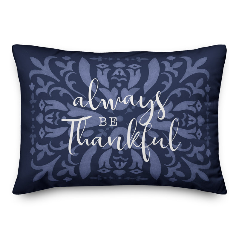 Always Be Thankful Rectangular Pillow Cover & Insert
