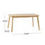 Table de salle à manger Klaudia de style moderne du milieu du siècle avec pieds en bois d'hévéa-66841595-78290293