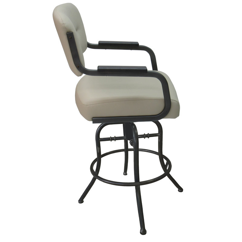 Tabouret de bar et de comptoir Adina, Tabouret de comptoir (siège d'une hauteur de 26 p, Gris