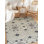 Tapis traditionnel en laine noué à la main gris Quinn Oushak
