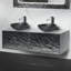 Luxury Murano Glass Wallmount Bathroom Double Vanity