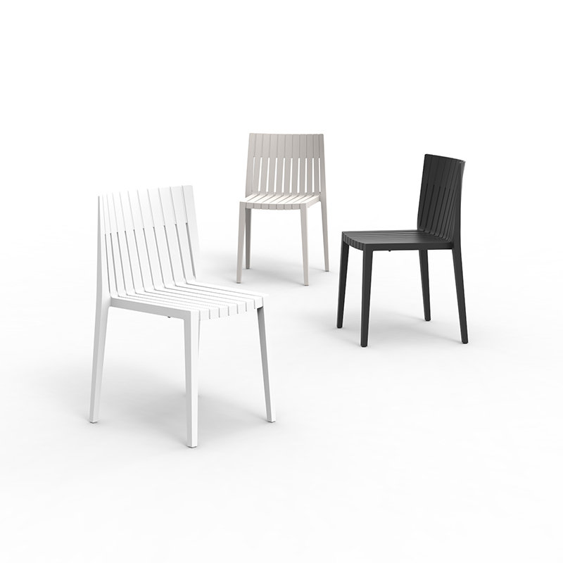 Spritz Stacking Patio Dining Chair, White