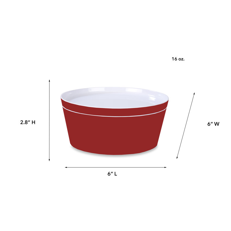Shirlee 12 oz. Dining Bowl, Red