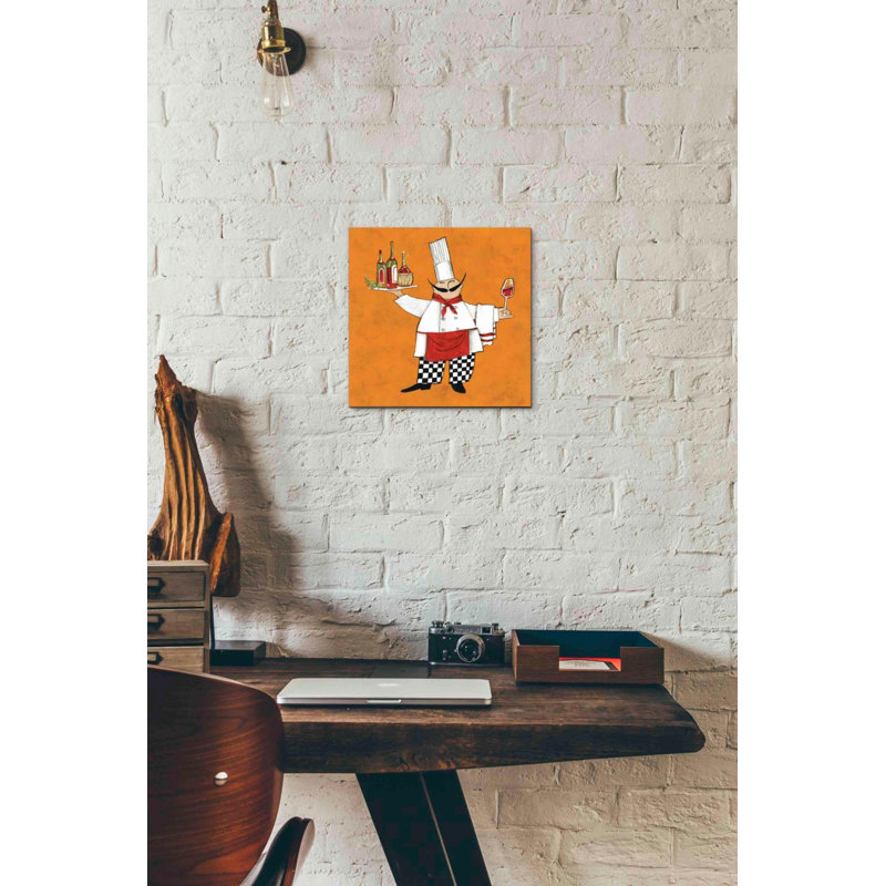 «Vino Chef in Color» par Anne Tavoletti, art mural sur toile, H 12 po x l 12 po x P 0,75 po