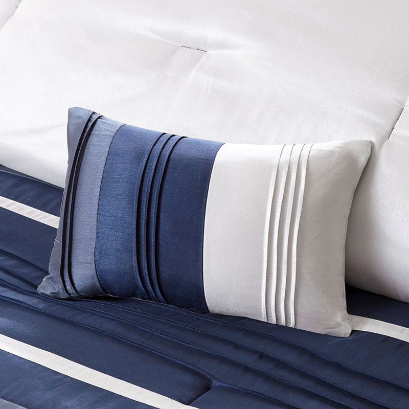 7 Piece Comforter Set Navy