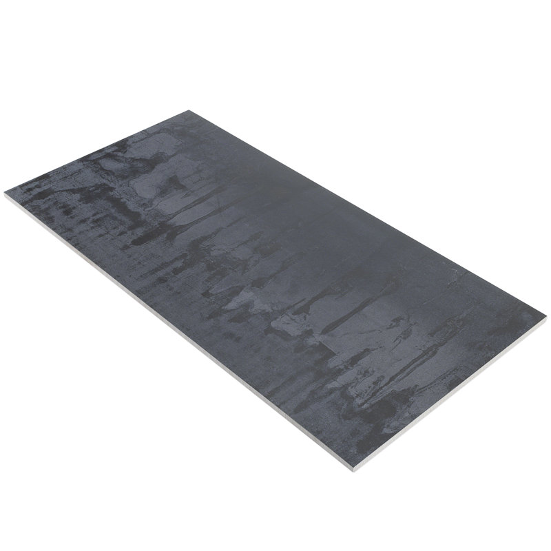 Alloy 12" x 24" Porcelain Metal Look Wall & Floor Tile ( 15.49 sq. ft. / box ), Dark Gray